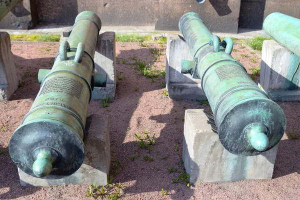 Gamla kanoner, St.Petersburg. — Stockfoto
