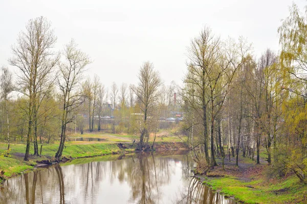 在春天的河 Slavianka. — 图库照片