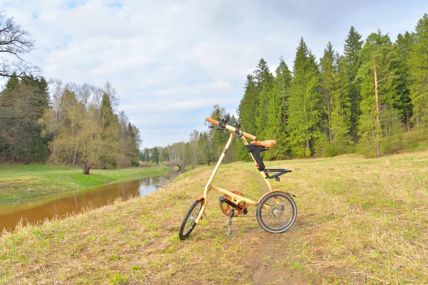 Bicicleta Strida no parque . — Fotografia de Stock