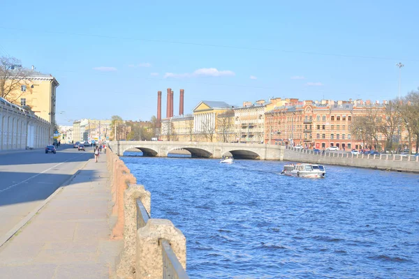 Nehir Fontanka Saint Petersburg Merkezi içinde. — Stok fotoğraf