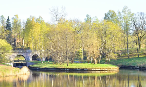 Park bij spring. — Stockfoto