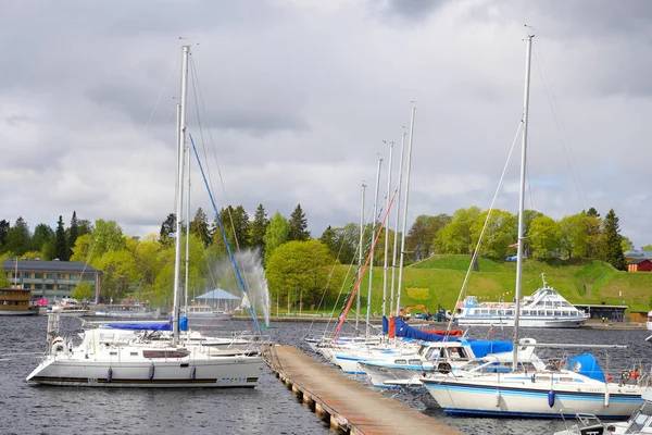 Lappeenranta haven op het Saimaa-meer. — Stockfoto