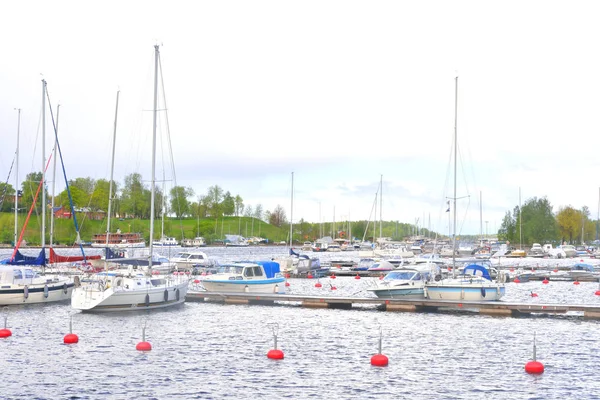 Lappeenranta haven op het Saimaa-meer. — Stockfoto