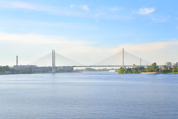 Cable se quedó puente en San Petersburgo . —  Fotos de Stock