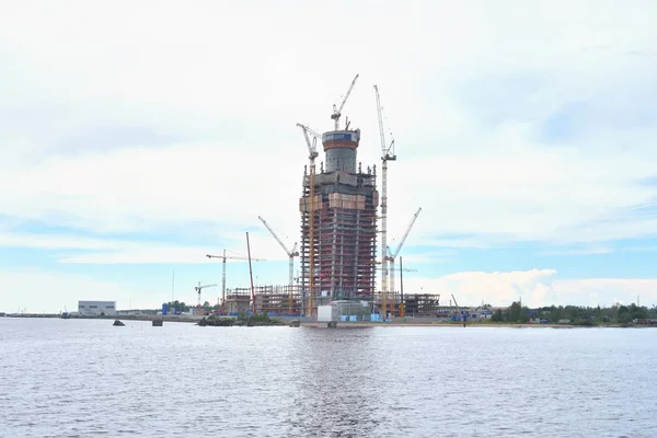 Pod budowę wieżowca Lakhta centrum. — Zdjęcie stockowe