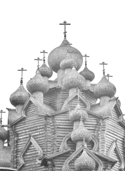 Iglesia de madera de la intercesión cerca de San Petersburgo . — Foto de Stock