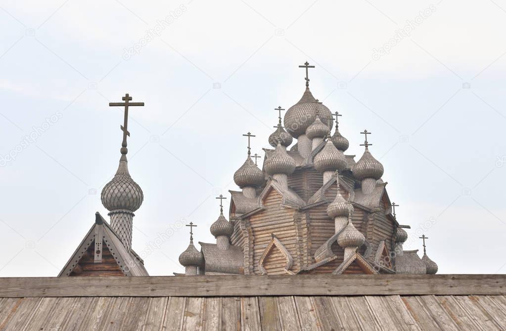 Wooden Church of the Intercession near St. Petersburg.