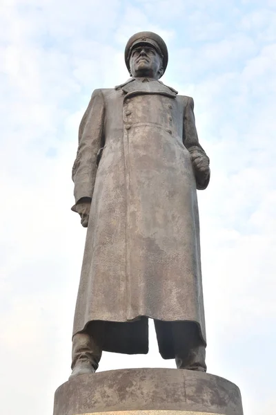 纪念碑叶 · 康斯坦丁诺维奇 · 朱可夫. — 图库照片