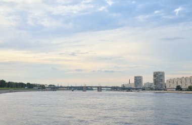 Volodarsky Bridge uygulamasında St.Petersburg.