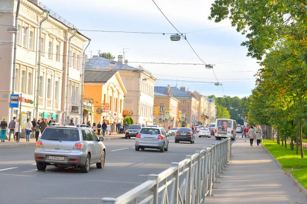 Oranzhereinaya street in Tsarskoe Selo. — Stock Photo, Image