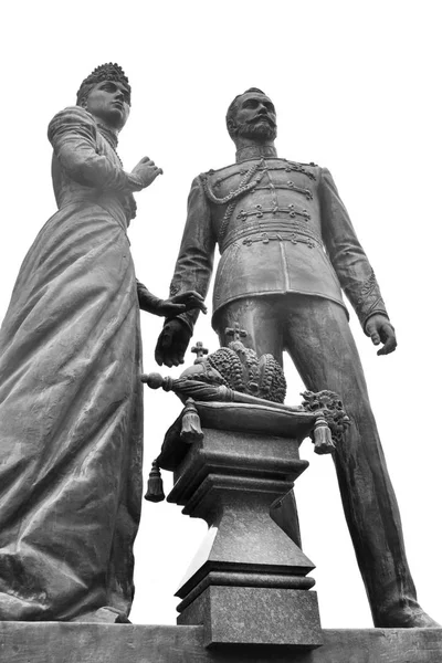 Monument to Emperor Nicholas II and Empress Alexandra. — Stock Photo, Image