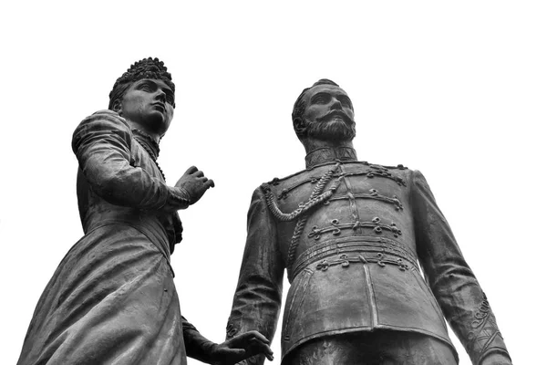 Monument till kejsaren Nikolaj Ii och kejsarinnan Alexandra. — Stockfoto