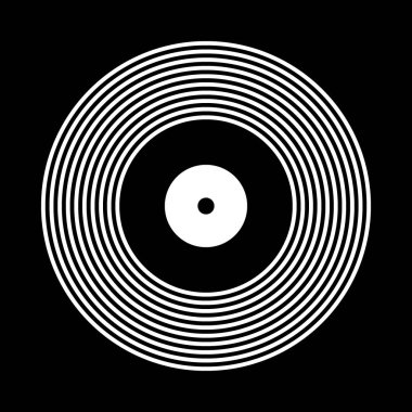 Vinil kayıt simgesi.