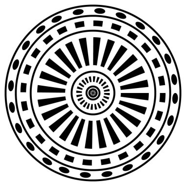 Yuvarlak süsleme desen Mandala.