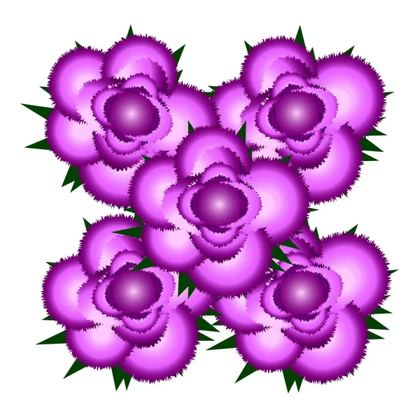 Букет иконы розовых роз . — стоковый вектор