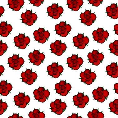 Kırmızı Güller Kusursuz Kalıp Arkaplanı.