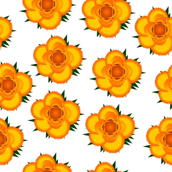 Gelbe Rosen nahtlose Muster Hintergrund. — Stockvektor