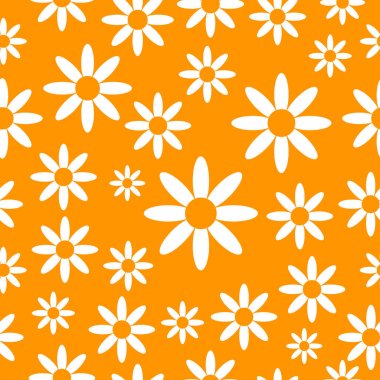 Chamomiles Dikişsiz desen arka plan.