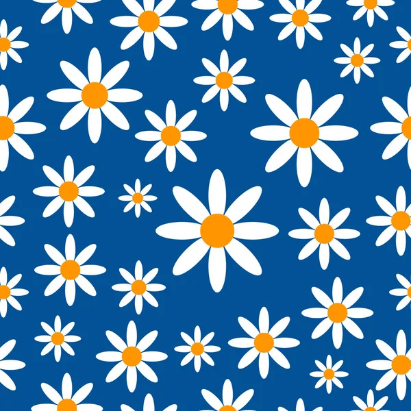 Chamomiles Dikişsiz desen arka plan.