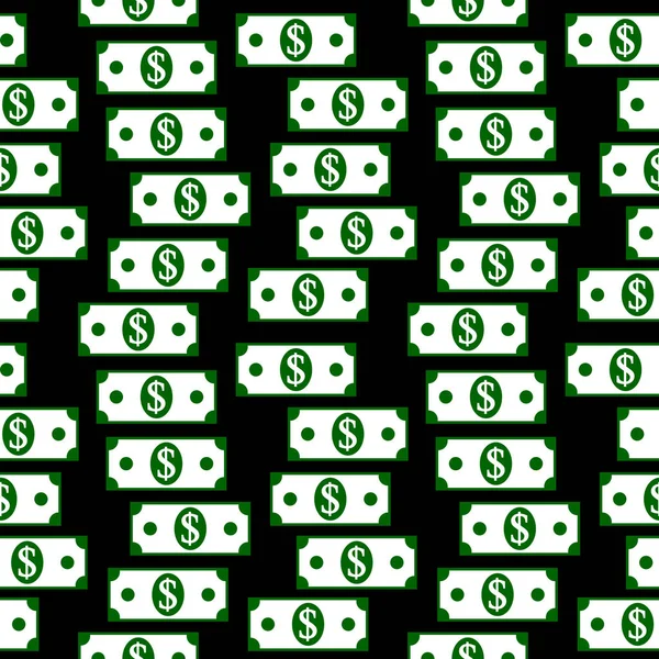 Dollar pictogrammen naadloze patroon op wit. — Stockfoto