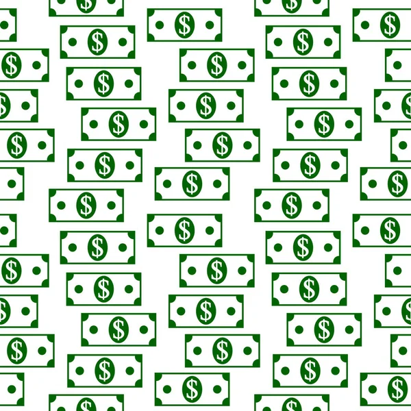 Dollar icons seamless pattern on white. — Stock Photo, Image