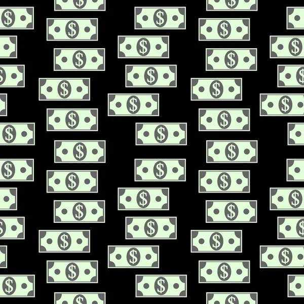 Ícones de dólar padrão sem costura em branco . — Fotografia de Stock