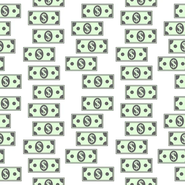 Ícones de dólar padrão sem costura em branco . — Fotografia de Stock