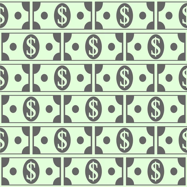 Dollar pictogrammen naadloze patroon. — Stockvector