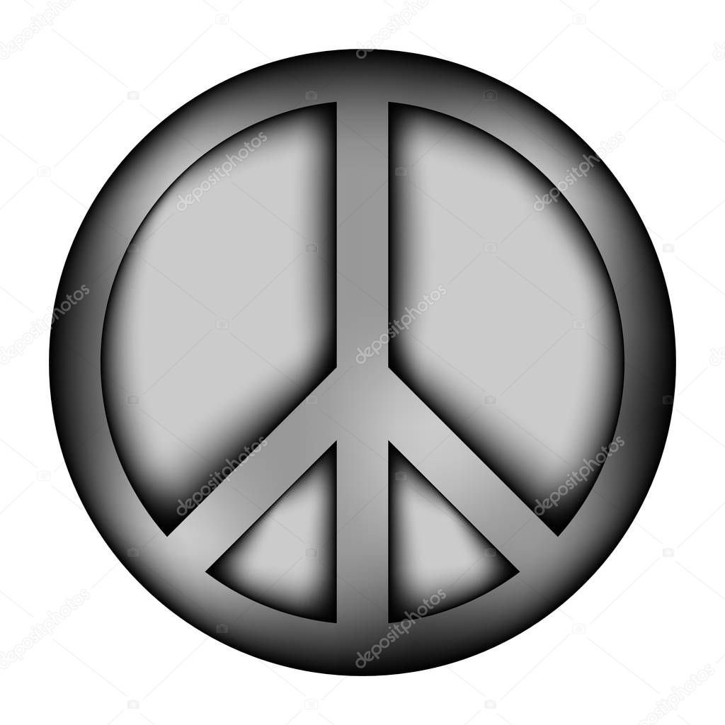 Peace symbol icon sign.