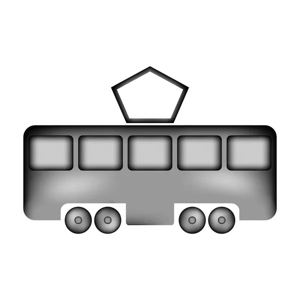 Straßenbahnzeichen-Symbol. — Stockvektor