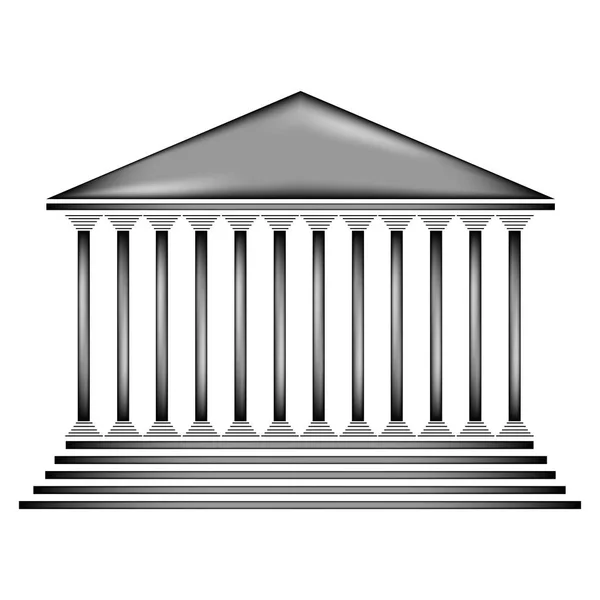 Icono signo de banco . — Vector de stock
