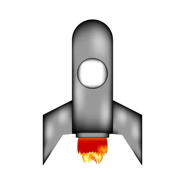 Raketenschild-Symbol starten. — Stockvektor