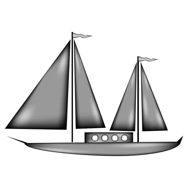 Значок знака вітрильного корабля . — стоковий вектор