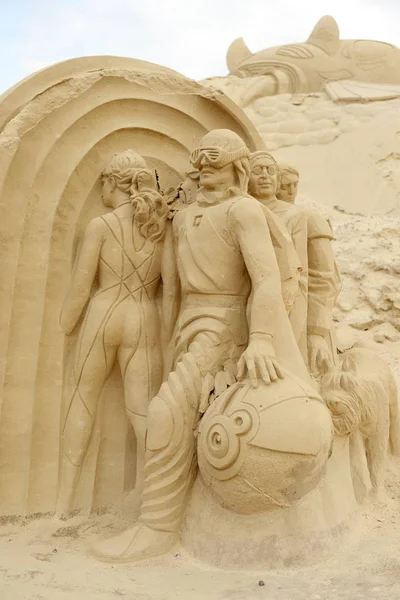 Sand sculpture festival in Lappeenranta. — Stock Photo, Image