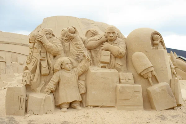 Festival de sculpture de sable à Lappeenranta . — Photo