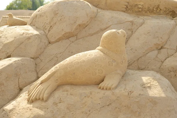 Фестиваль песчаной скульптуры в Лаппеэнранте . — стоковое фото