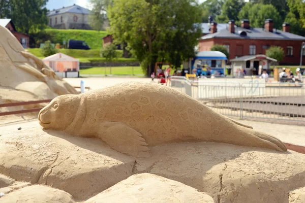 沙雕艺术节在拉彭兰塔. — 图库照片