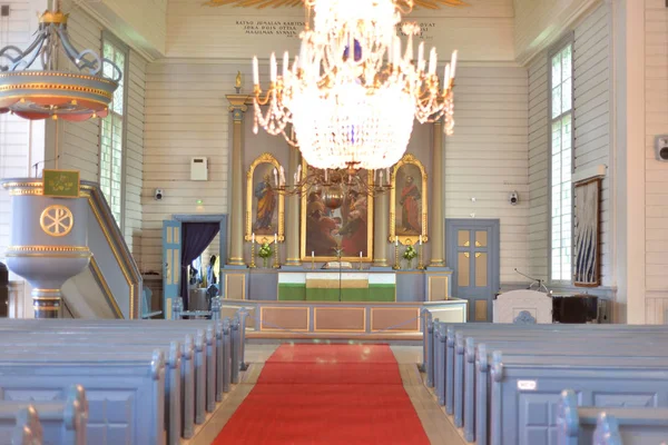 Lappee Maria kyrka i Villmanstrand inomhus. — Stockfoto