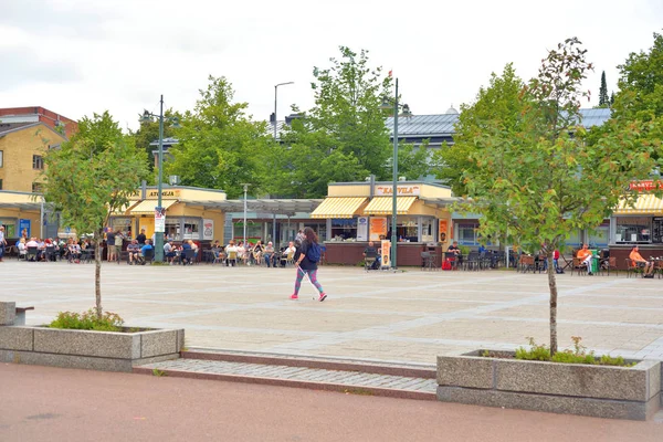 Rua no centro de Lappeenranta . — Fotografia de Stock