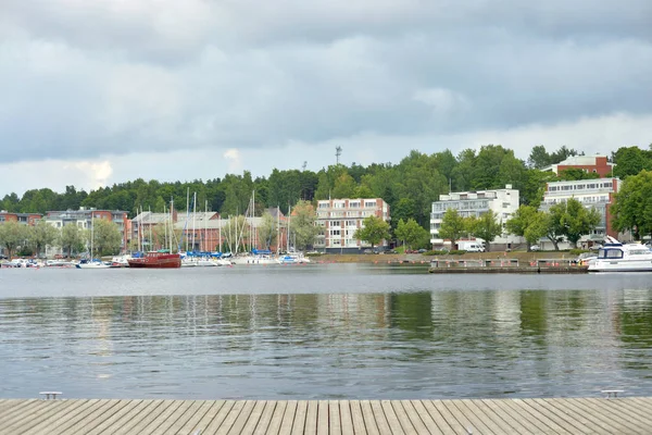 Veduta del lago Saimaa e della città di Lappeenranta . — Foto Stock