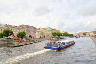 Fontanka kanalda st.petersburg.
