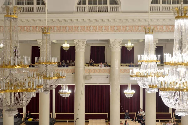 El Gran Salón de la Filarmónica de San Petersburgo . — Foto de Stock