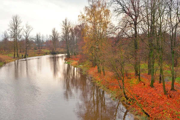 Vista del río Slavyanka en otoño . — Foto de Stock