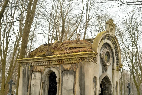 Cripta velha no cemitério . — Fotografia de Stock