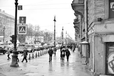 Nevsky Prospekt üzerinde görünümü.