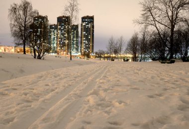 kış geceleri Park.