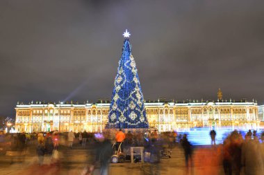 Palace Meydanı ' St.Petersburg Noel ağacı.