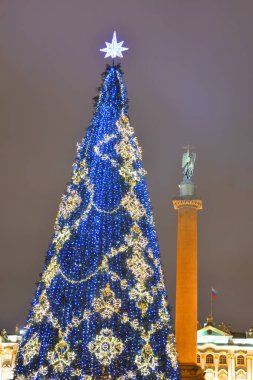 Palace Meydanı ' St.Petersburg Noel ağacı.