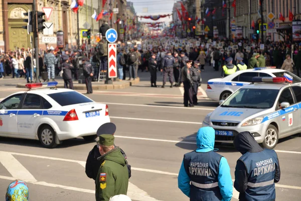 Desfile da vitória em São Petersburgo . — Fotografia de Stock