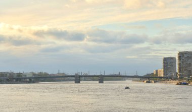Volodarsky Bridge uygulamasında St.Petersburg.